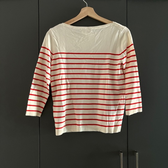 Red & White Breton Stripe Shirt – Classic French Style (Like New) - Picture 3 of 3